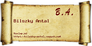 Bilszky Antal névjegykártya